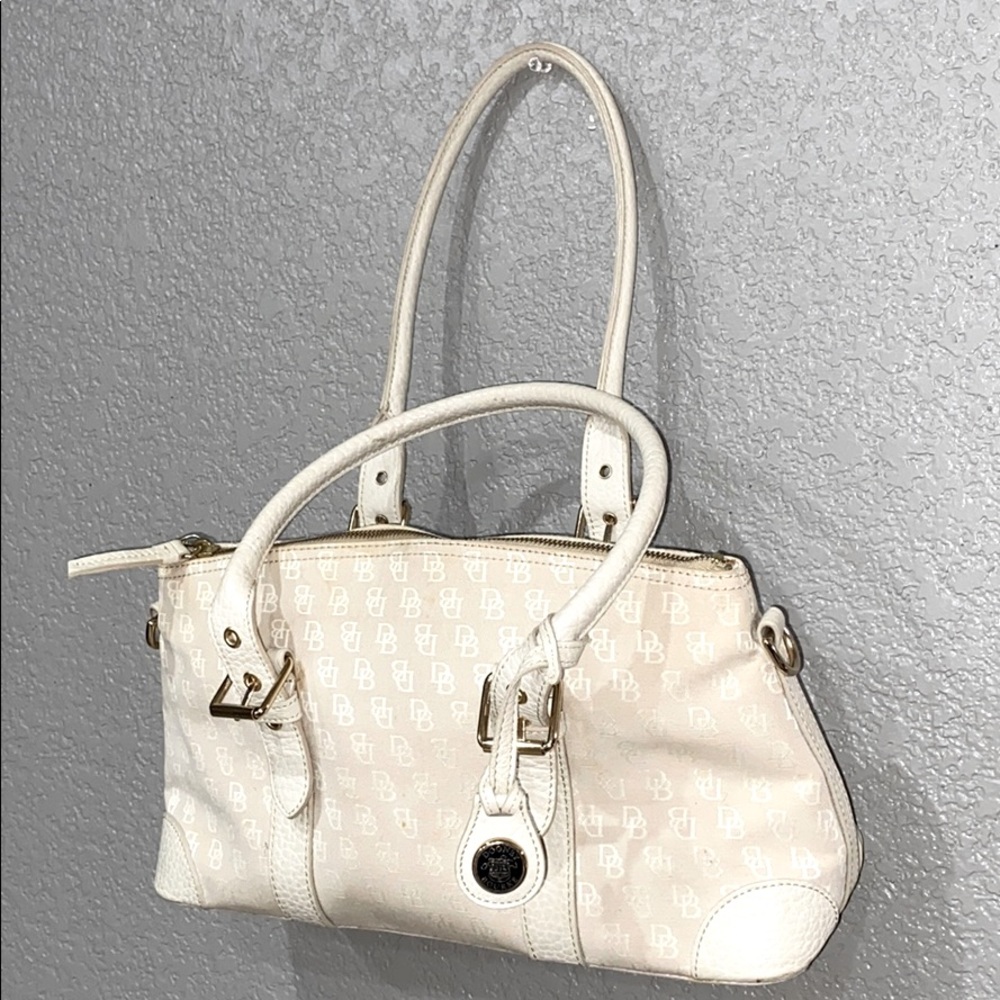 Dooney & Bourke signature satchel bag cream ivory - Picture 5 of 16